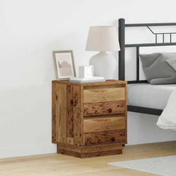 Cabinet De Chevet Avec Tiroir Bois Ancien 39 X 34.5 X 50 Cm Vidaxl