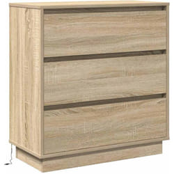 Cabinet de chevet avec tiroir Chêne sonoma 71 x 34.5 x 75 cm Vidaxl