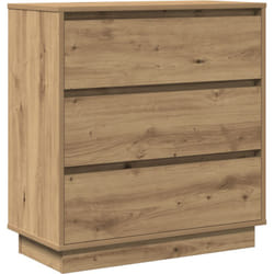 Commode de chevet avec led Chêne Artisan 71x34,5x75 cm Bois d'ingénierie Vidaxl