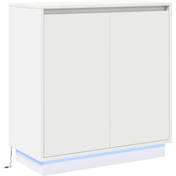 Vidaxl - Buffet led blanc - 71x34.5x75 cm, en bois d'ingénierie