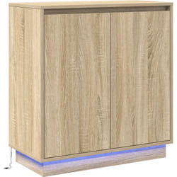 Buffet avec led en chêne Sonoma - 71 x 34,5 x 75 cm - Fabriqué en bois d'ingénierie Vidaxl