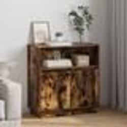 Buffet moderne - vidaXL - Chêne fumé - 2 portes - Rangement spacieux - Assemblage facile