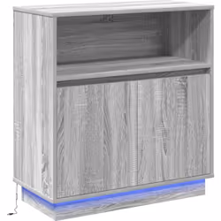 Ce buffet moderne gris sonoma mélange élégance et côté pratique, offrant une belle solution de rangement tout en embellissant ...