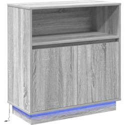 Vidaxl - Buffet avec led Gris Sonoma 71x34,5x75 cm en bois d'ingénierie