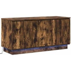 Vidaxl - Meuble tv avec led Chêne fumé 100 x 38 x 49 cm