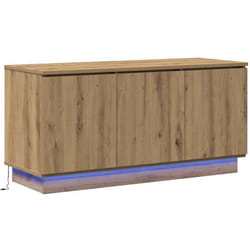 Vidaxl - Meuble tv avec led chêne artisanal 100 x 38 x 49 cm