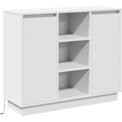 Buffet avec étagère Blanc 90 x 32 x 75 cm Bois d'ingénierie Vidaxl