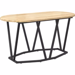 Cette table basse ovale moderne en chêne Sonoma a un style qui s'intègre parfaitement dans n'importe quel espace de vie. Elle ...