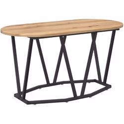 Cette table basse ovale moderne apporte du charme industriel à n'importe quel salon. Elle mixe un design audacieux avec côté  ...