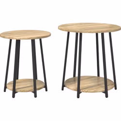 Cet ensemble de tables d'appoint rondes en chêne Sonoma est un choix élégant pour peaufiner n'importe quel intérieur. Avec sa ...
