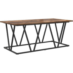 Table basse en chêne fumé 100x50x40 cm en bois composite et métal Vidaxl