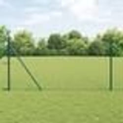 vidaXL Set de Clôture Set de 2 Vert Métal 25 x 1,2 m Robuste
