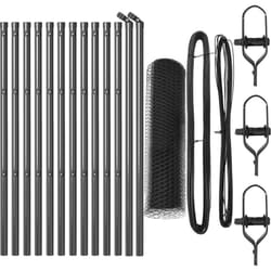 Ensemble de clôture 2 pièces Gris Acier galvanisé 25 x 0,5 m Vidaxl