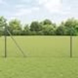 vidaXL Ensemble de Clôture 2 pièces Gris Métal 25 x 1,2 m Durable