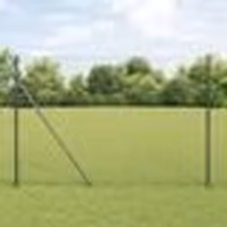 vidaXL Ensemble de Clôture Lot de 2 Gris Métal 25 x 1,5 m Durable