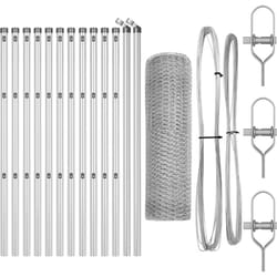 Ensemble de Clôture Set de 2 Acier Galvanisé 25 x 0,5 m Durable Vidaxl