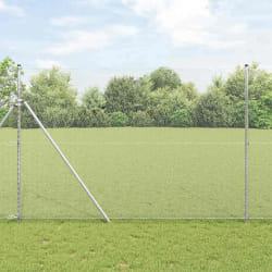 vidaXL Kit de clôture Ensemble de 2 Acier galvanisé Large Durable