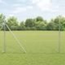 vidaXL Ensemble de Clôture Ensemble de 2 Acier galvanisé 25 x 1,5 m
