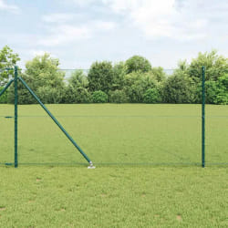 Clôture hexagonale vidaXL verte 1x10 m acier