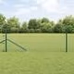 vidaXL Set de Clôture 2 pièces Vert forêt Métal recouvert de plastique
