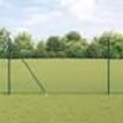 vidaXL Ensemble de Clôture Ensemble de 2 Vert Métal 25 x 1,5 m Durable