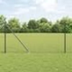 vidaXL Clôture à Maillons Hexagonaux avec 13 Poteaux à Piquet 1x25 m Acier Galvanisé