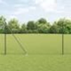 vidaXL Set de Clôture Ensemble de 2 Gris Acier 25 x 1,5 m Pliable