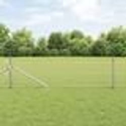 vidaXL Clôture Hexagonale avec 13 Poteaux À Pointe 0.5x25 m Acier Galvanisé