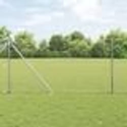 vidaXL Ensemble de Clôture Set de 2 Acier galvanisé 25 x 1,2 m Durable