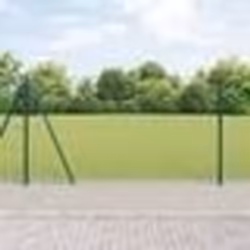 vidaXL Ensemble de Clôture 2 pièces Vert Acier 25 x 1.2 m Durable