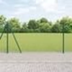 vidaXL Ensemble de Clôture 2 pièces Vert Acier 25 x 1.2 m Durable
