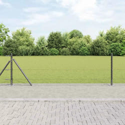 Clôture Hexagonale vidaXL Grise 0.4x25 m Acier