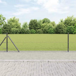 Clôture Hexagonale vidaXL Grise 0.6x25 m Acier