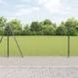 vidaXL Ensemble de Clôture Ensemble de 2 Gris Métal 25 x 1,2 m Durable