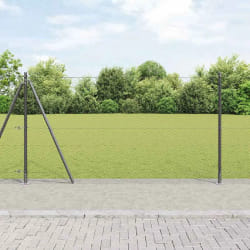 Clôture hexagonale vidaXL grise 1,4x25 m acier