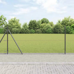 Clôture hexagonale vidaXL grise 1x50 m en acier
