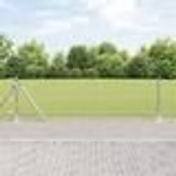 vidaXL Clôture Hexagonale avec 11 Poteaux Flangés 0,5x25 m en Acier Galvanisé