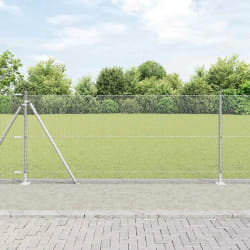 vidaXL Clôture hexagonale 0,8x25 m en acier galvanisé