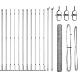 Ensemble de clôture Lot de 2 Acier galvanisé 25 x 1 m Durable Vidaxl