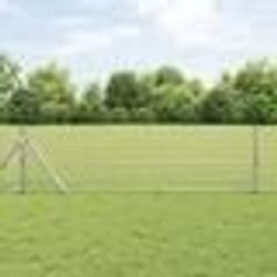 vidaXL Clôture en fil soudé avec 7 poteaux 0,4x10 m en acier galva