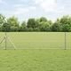 vidaXL Clôture en fil soudé avec 7 poteaux 0.4x10 m en acier galvanisé
