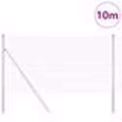 vidaXL Set de poteaux de clôture Set de 2 Acier galvanisé 10 x 1 m