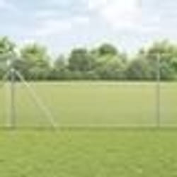vidaXL Clôture en fil soudé avec 7 poteaux 1,4x10 m Acier galvanisé