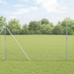 vidaXL Ensemble de poteaux de clôture 2 pièces Acier galvanisé
