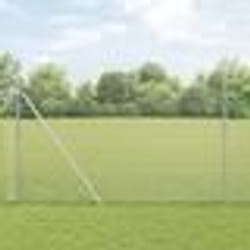 vidaXL Clôture en Fil Soudé avec 7 Poteaux 1.6x10 m Acier Galvanisé