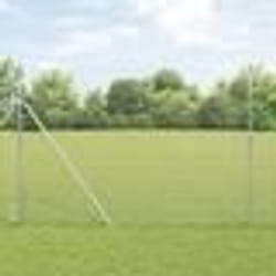 vidaXL Clôture en fil soudé avec 7 poteaux 1.6x10 m en acier galvanisé