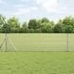 vidaXL Clôture en fil soudé avec 13 poteaux 0,8x25 m en acier galvanisé