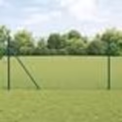 vidaXL Clôture en Fil Soudé avec 13 Poteaux Vert 1,4x50 m en Acier