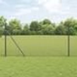 vidaXL Clôture en Fil Soudé avec 7 Poteaux Gris 1,2x10 m Acier
