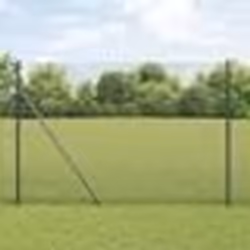 vidaXL Clôture en fil soudé avec 7 poteaux Gris 1,6x10 m Acier